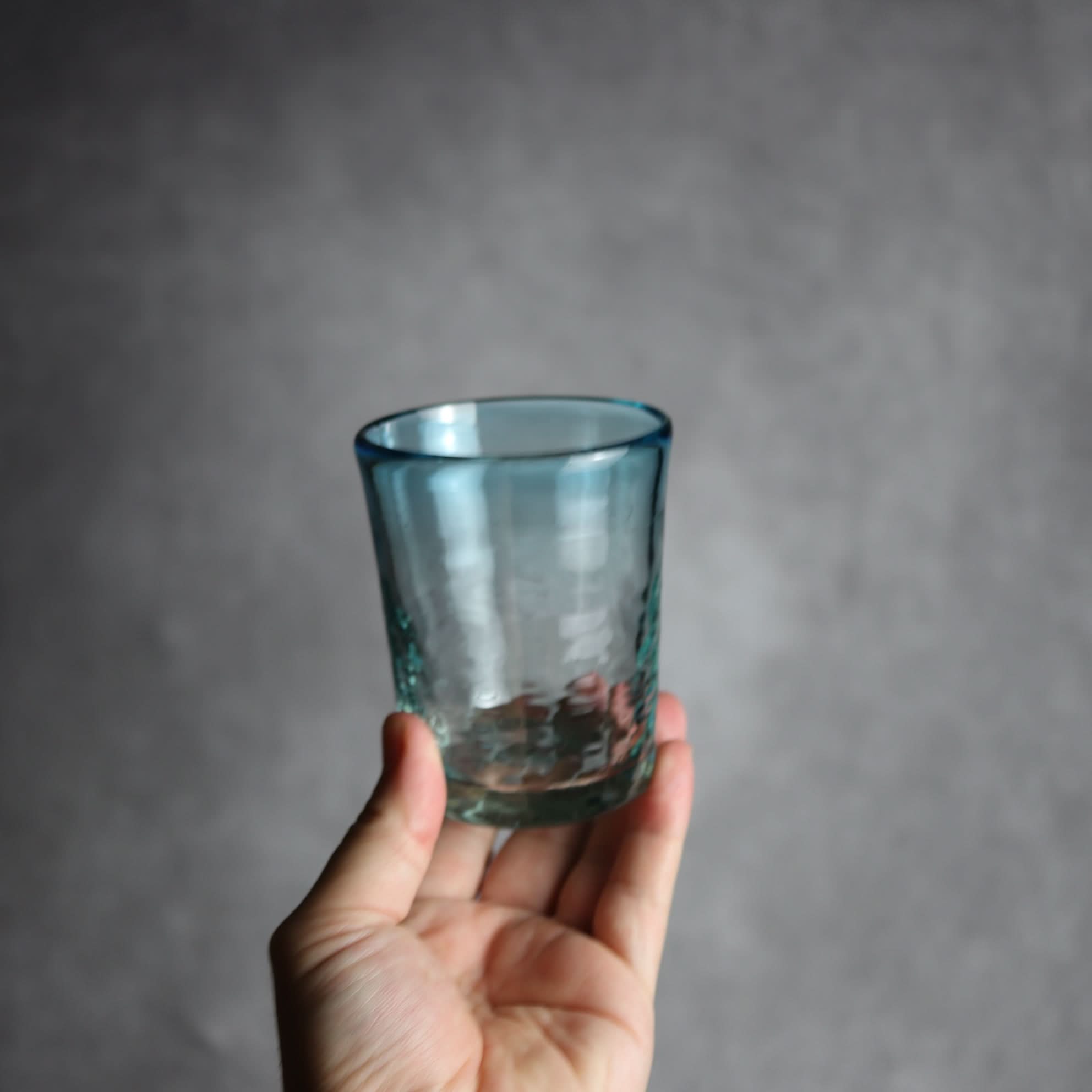 ノーマルグラス 中 水色 琉球ガラス ガラス工房清天｜ガラス工房 清天