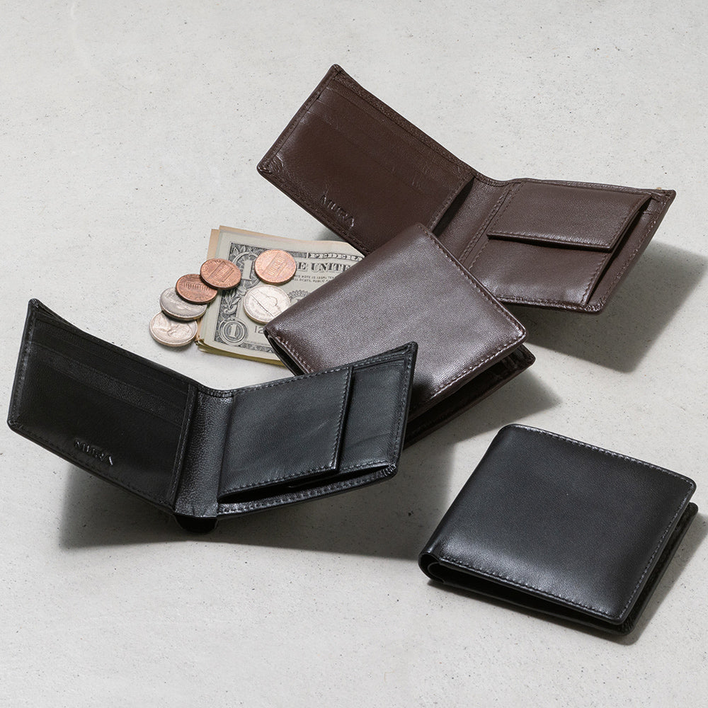 MURA 財布 メンズ 二つ折り 二つ折り財布 本革 スリム 小銭入れ