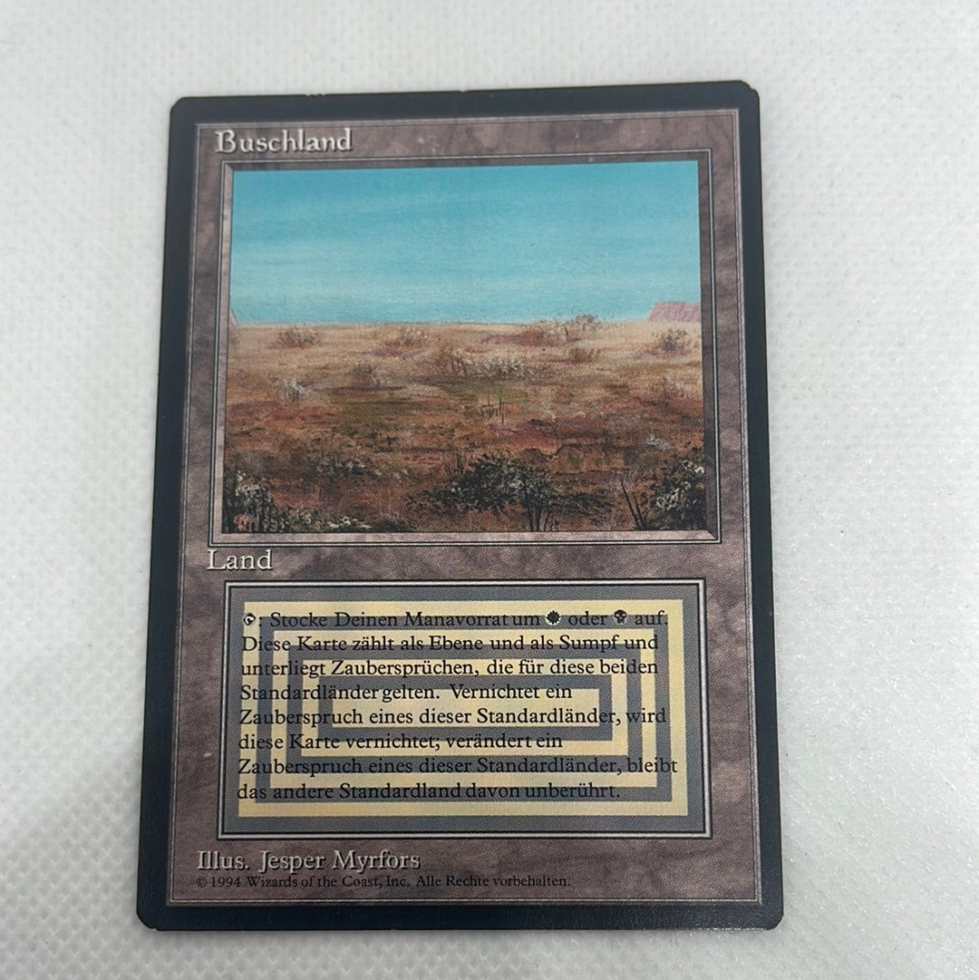 Scrubland - Revised GERMAN Black Bordered – Making Mythic