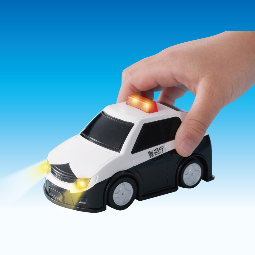 電池がなくても光る鳴る♪エコロ ピカピカサイレンパトカー｜商品情報