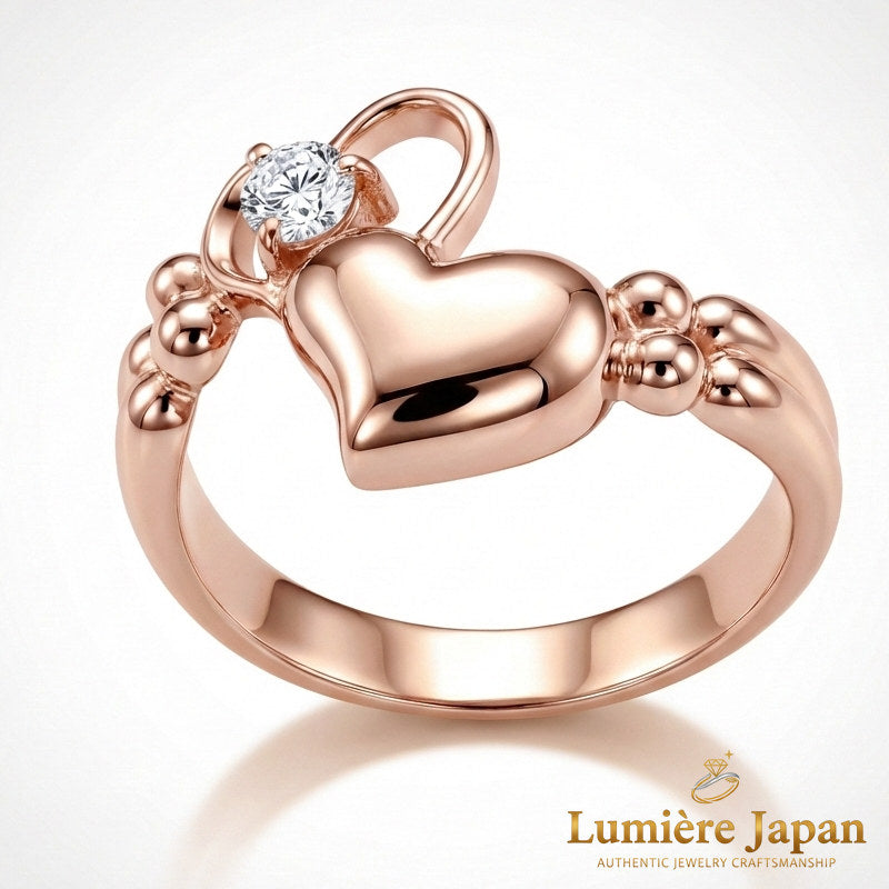 新商品｜日本製 Jump Heart CZ Ring（ジャンプハートCZリング） 手元で