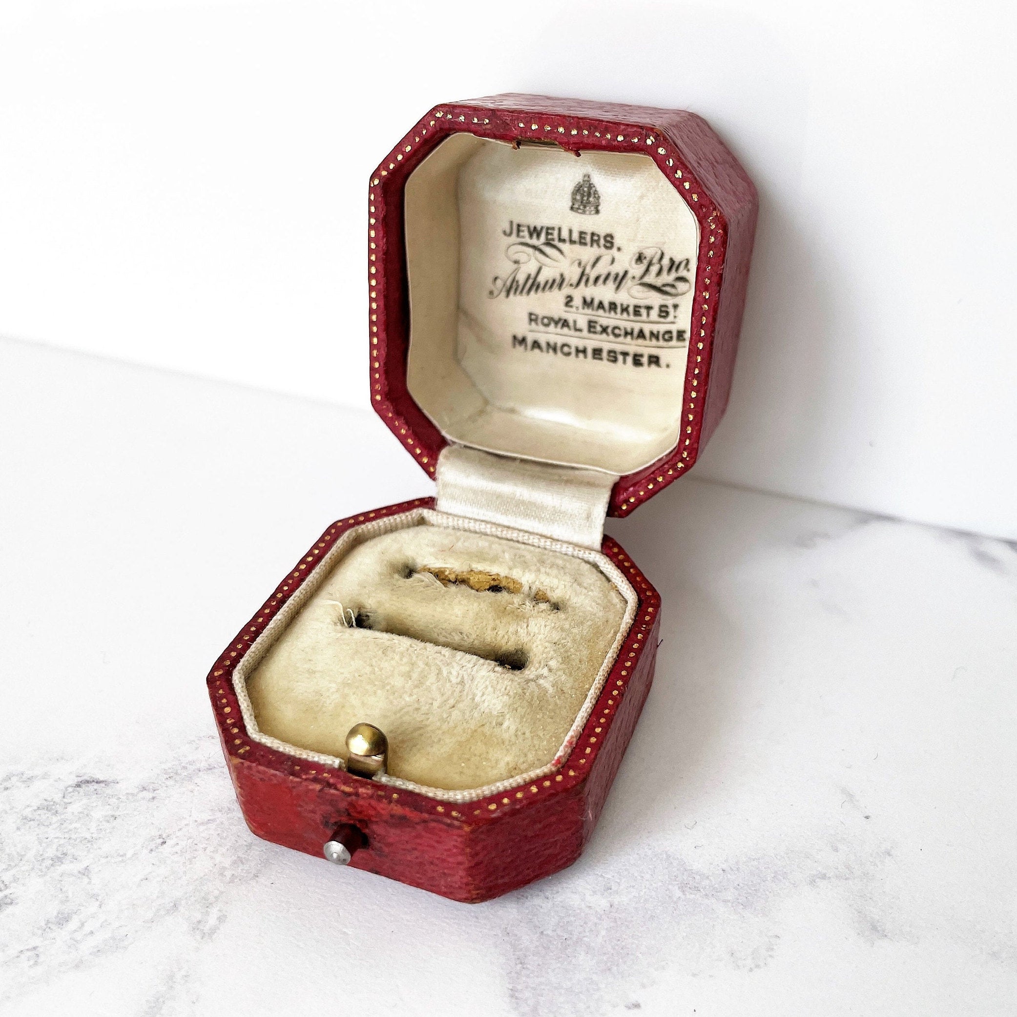 Antique Victorian Red Leather Double Ring Box – Mercy Madge