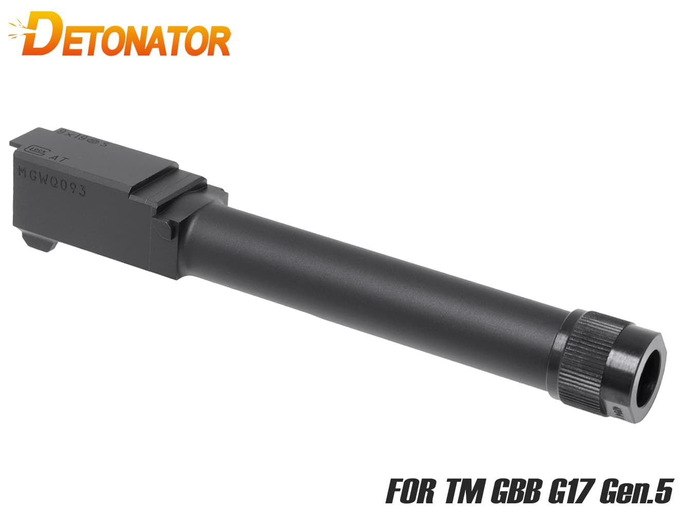 DETONATOR GLOCK FACTORY アルミアウターバレル(14mm逆ネジ) for TM
