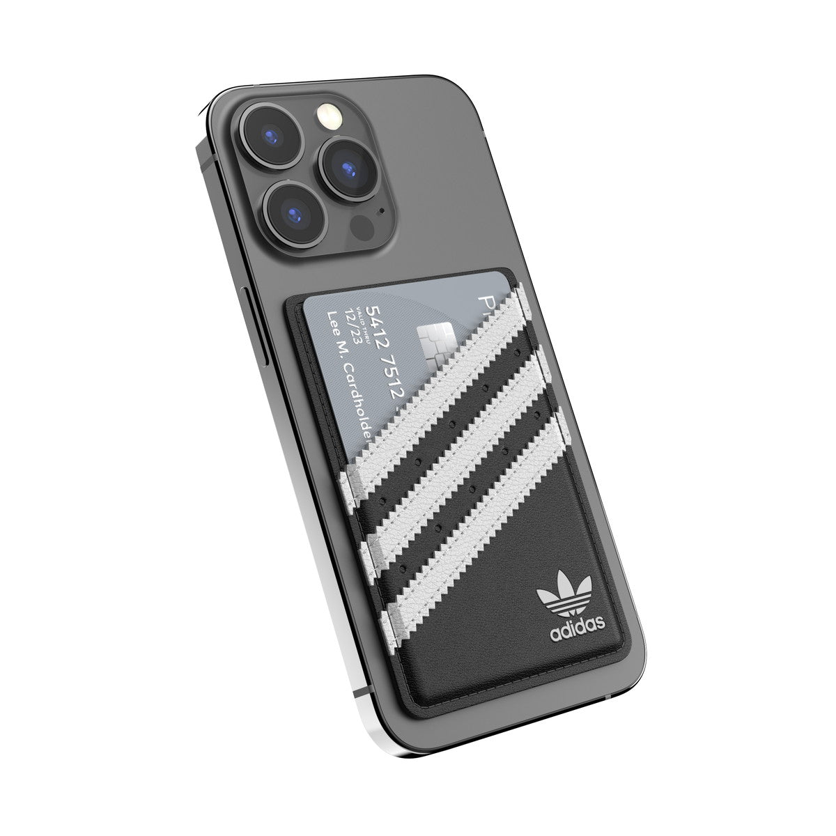 カードケース MagSafe対応 ユニバーサルポケット ブラック/ホワイト