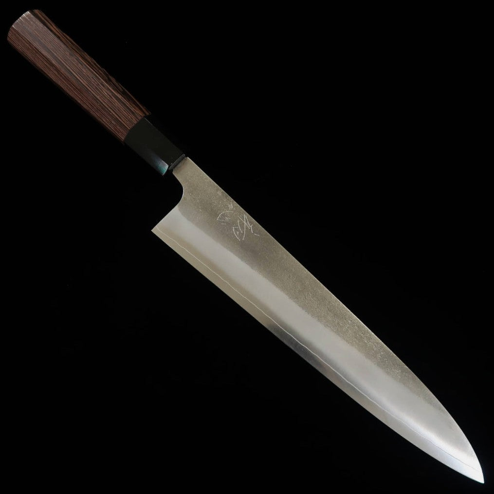 初心×吉兼 牛刀 SKD 高速鋼 梨地 黒水牛ウェンジ柄 （240mm） – 三浦