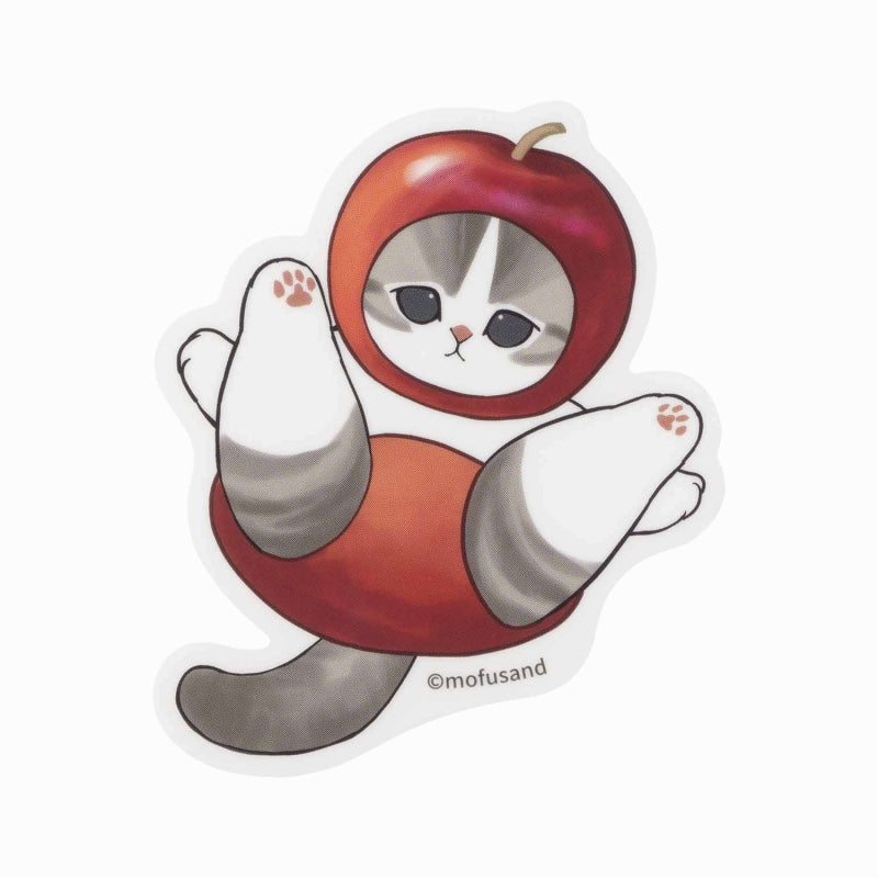 mofusand もふもふマルシェ スマホに貼れるサイズのステッカー(りんご