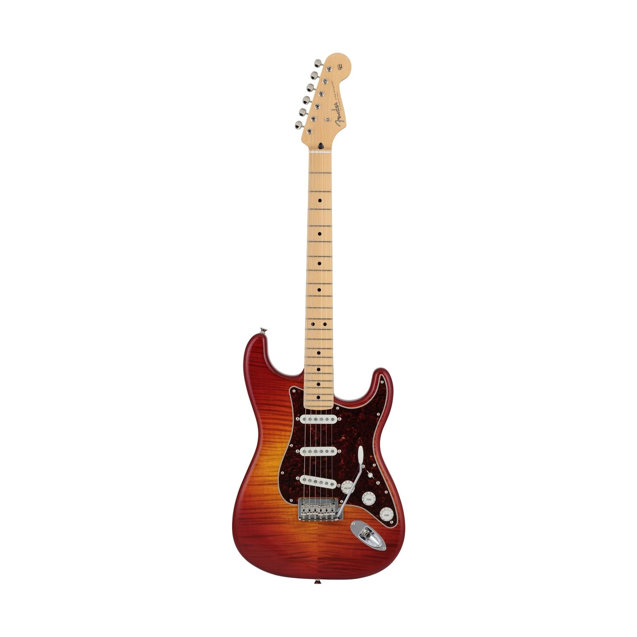Fender Japan Hybrid II Stratocaster with Maple FB in Flame Sunset