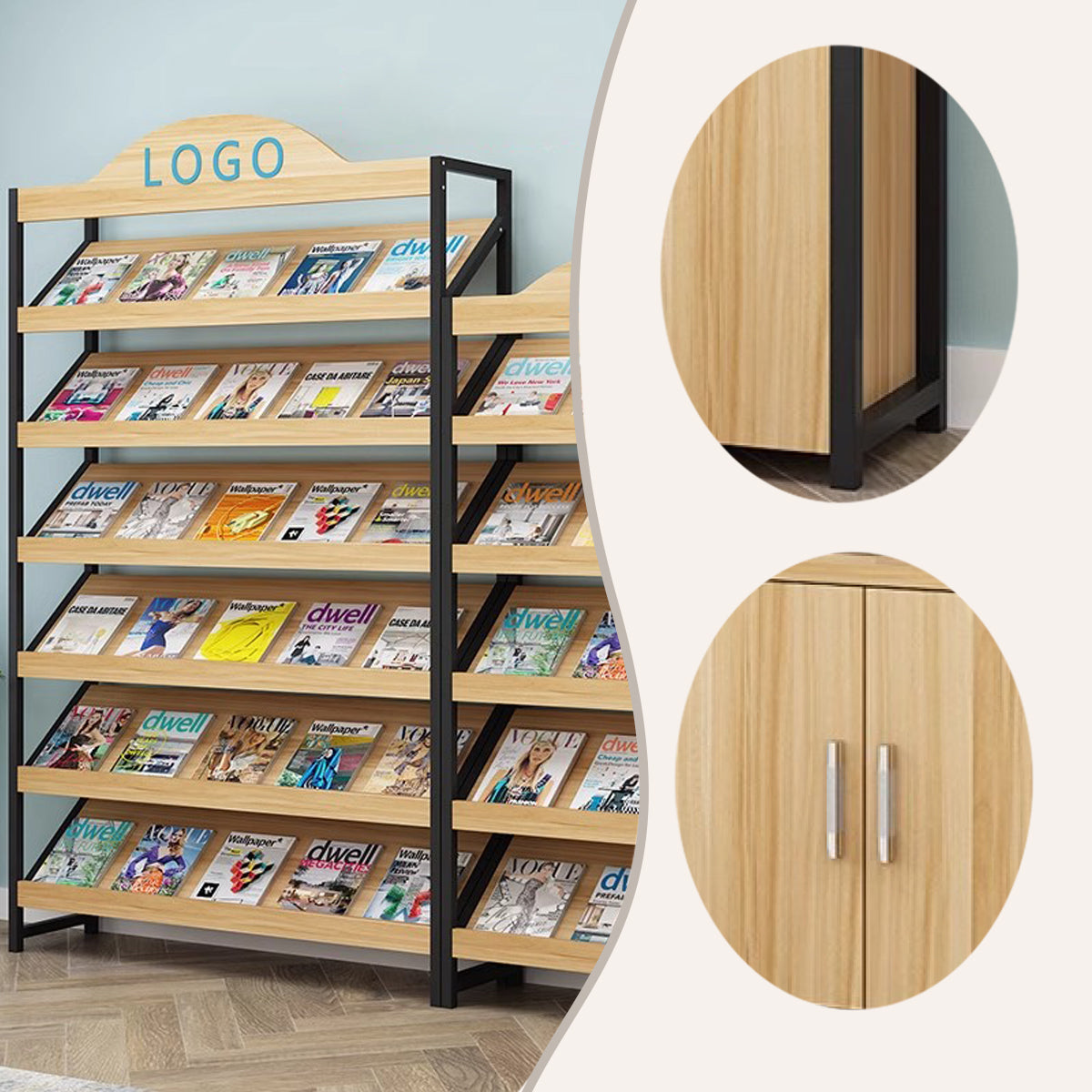 マガジンラック,オフィス収納,収納ラック,雑誌ラック,図書館,店舗用