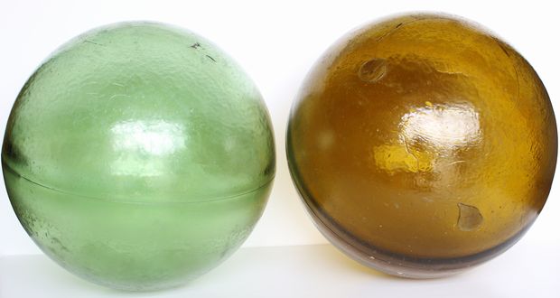 漁具 ガラス浮き玉（うきだま）A／B - 骨董、古民具、古書の“芳栄堂”