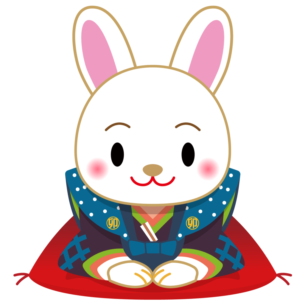 商用フリー・無料イラスト_干支_卯年（うさぎどし・うどし