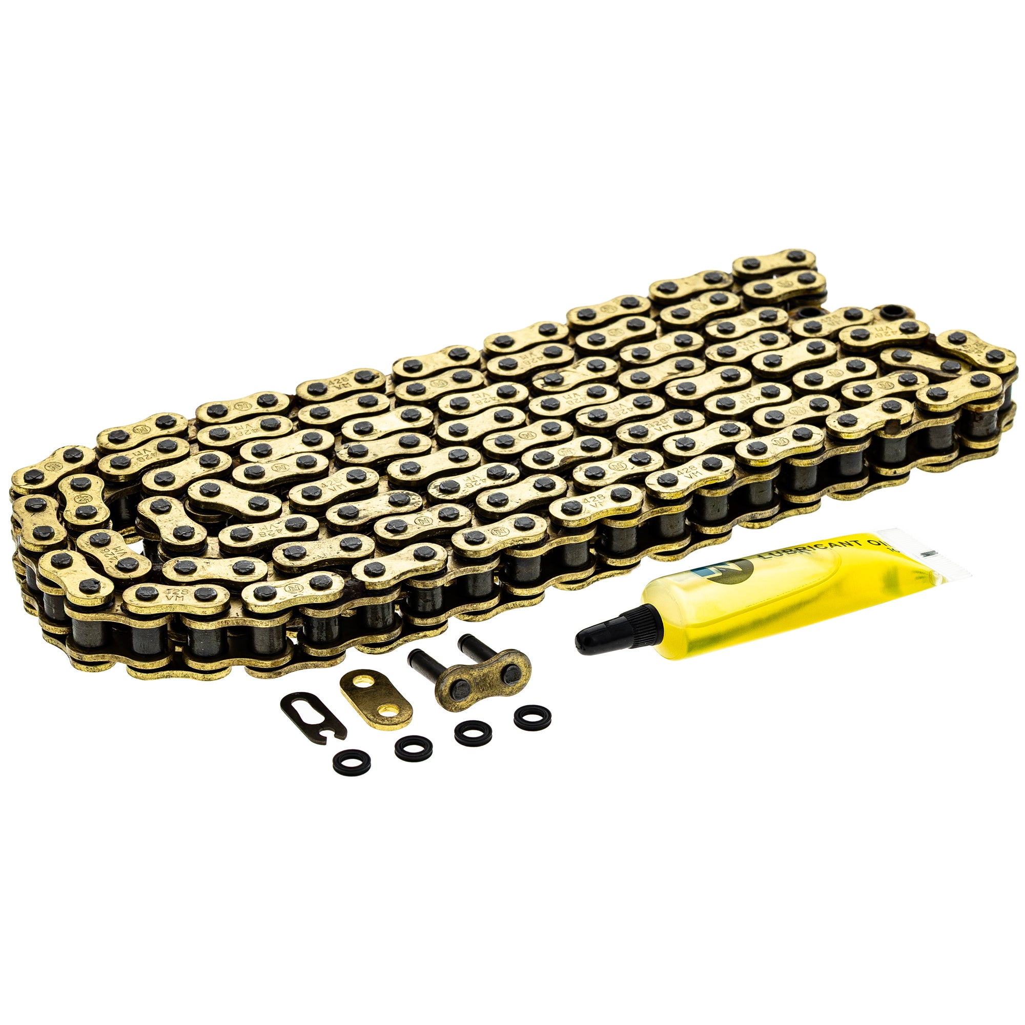 Gold 428 X-Ring Chain 142 Links With Connecting Master Link