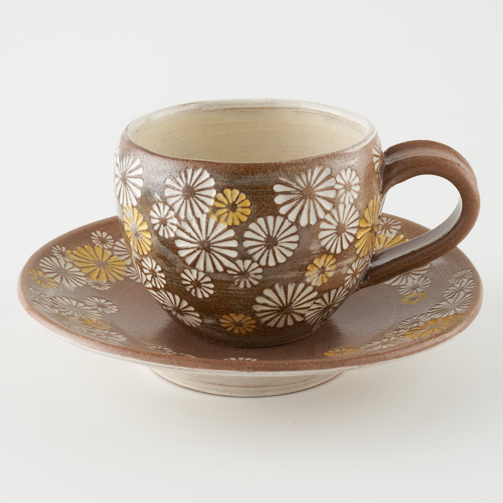 作家 綿島 康浩 三島手カップ&ソーサー ¥6,600 大人の焼き物