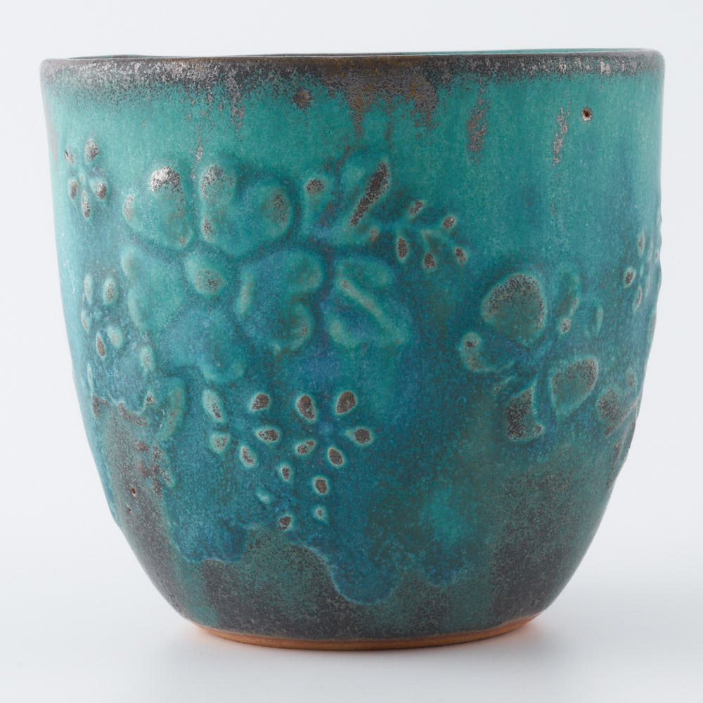 益子焼 わかさま陶芸 ガーデンマグカップ ターコイズ ¥1,760 大人の焼き物