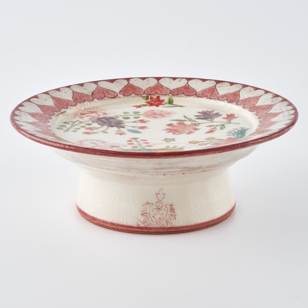 うつつ窯 作家 稲積佳谷 伝説の怪獣 ケーキスタンド 赤 ¥23,100 大人の