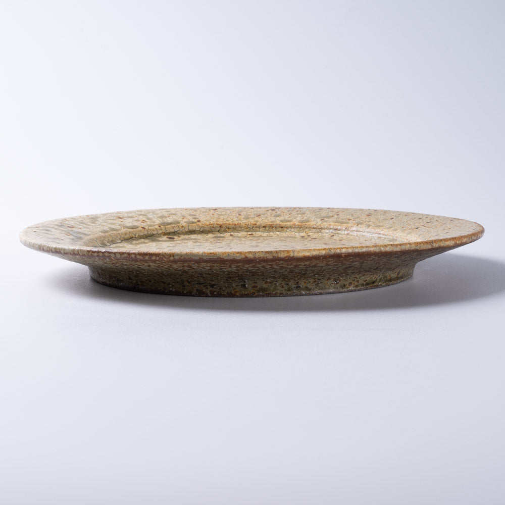 作家 馬渡新平 ヒビ粉引き リム皿7寸 ¥6,600 大人の焼き物