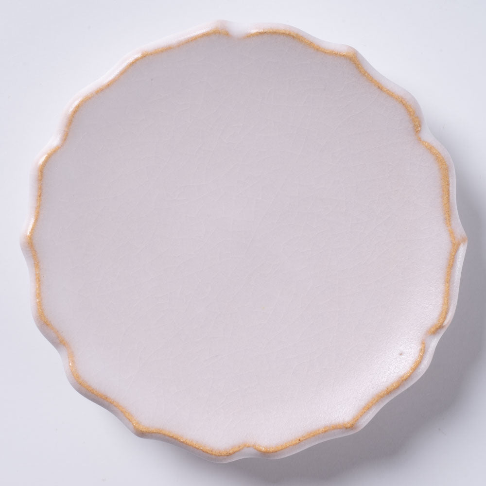 萩焼 天龍窯 凛花豆皿 ホワイト ¥1,100 大人の焼き物