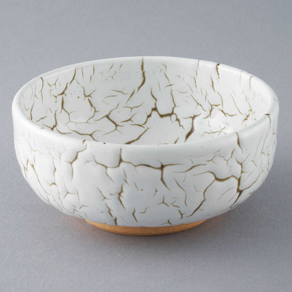 日ノ出窯 龍爪梅花皮 鉢 白 (12cm) ¥3,850 大人の焼き物