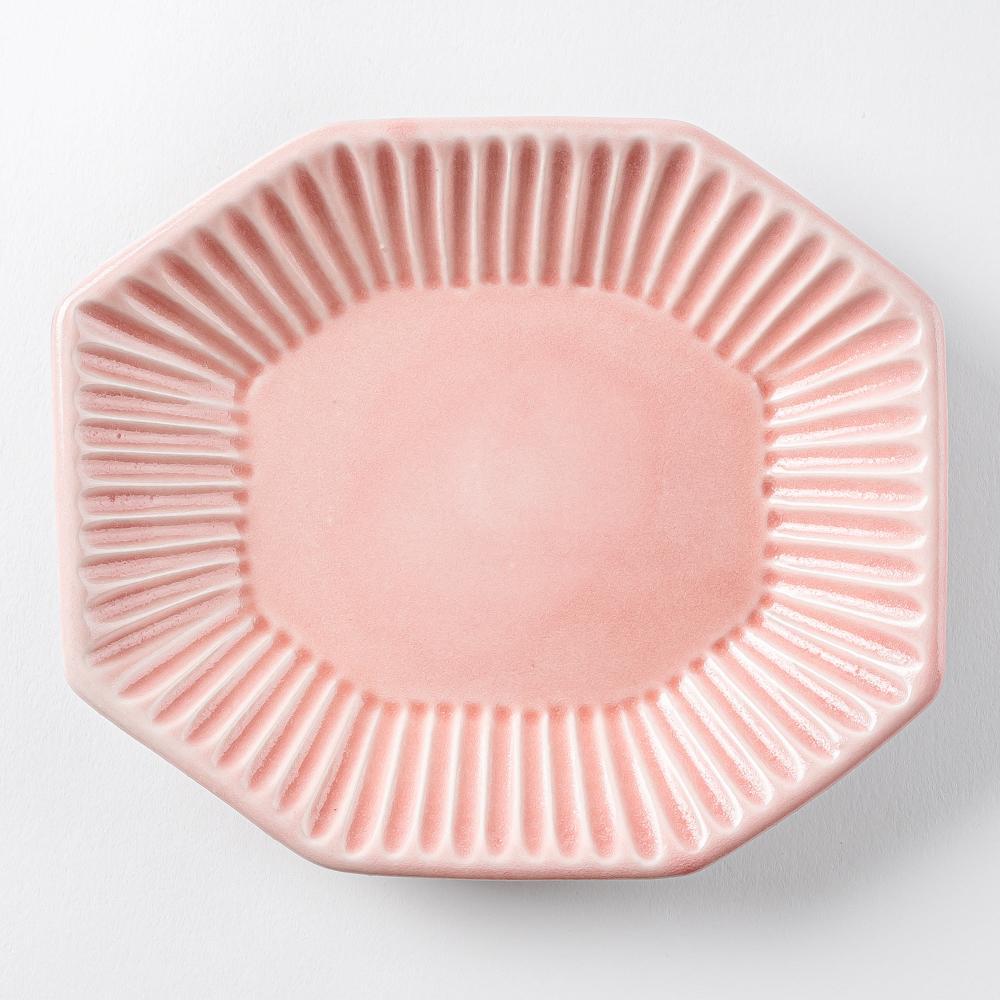 雅峰窯 鎬・八角皿（ M ）(ピンク) ¥4,180 大人の焼き物