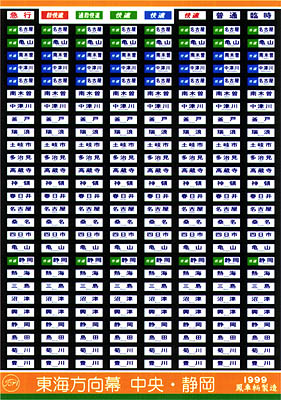 307 東海方向幕（中央・静岡）