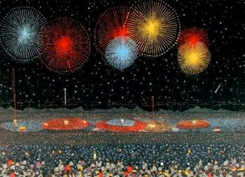 美術】7/9『美の巨人たち』は山下清『長岡の花火』② 貼り絵美術／精緻