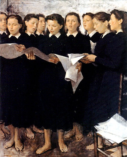 美術】7/28放送『美の巨人たち』小磯良平作『斉唱』／開戦前夜の美しき