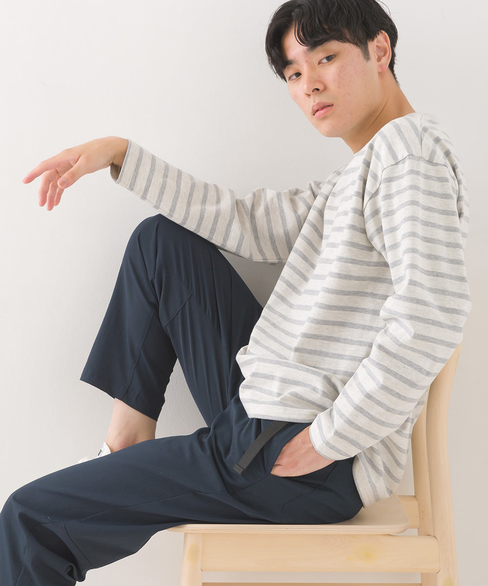 OMNES PURPLE LABEL】メンズ 10番単ボーダー長袖Tシャツ【6124-5481】