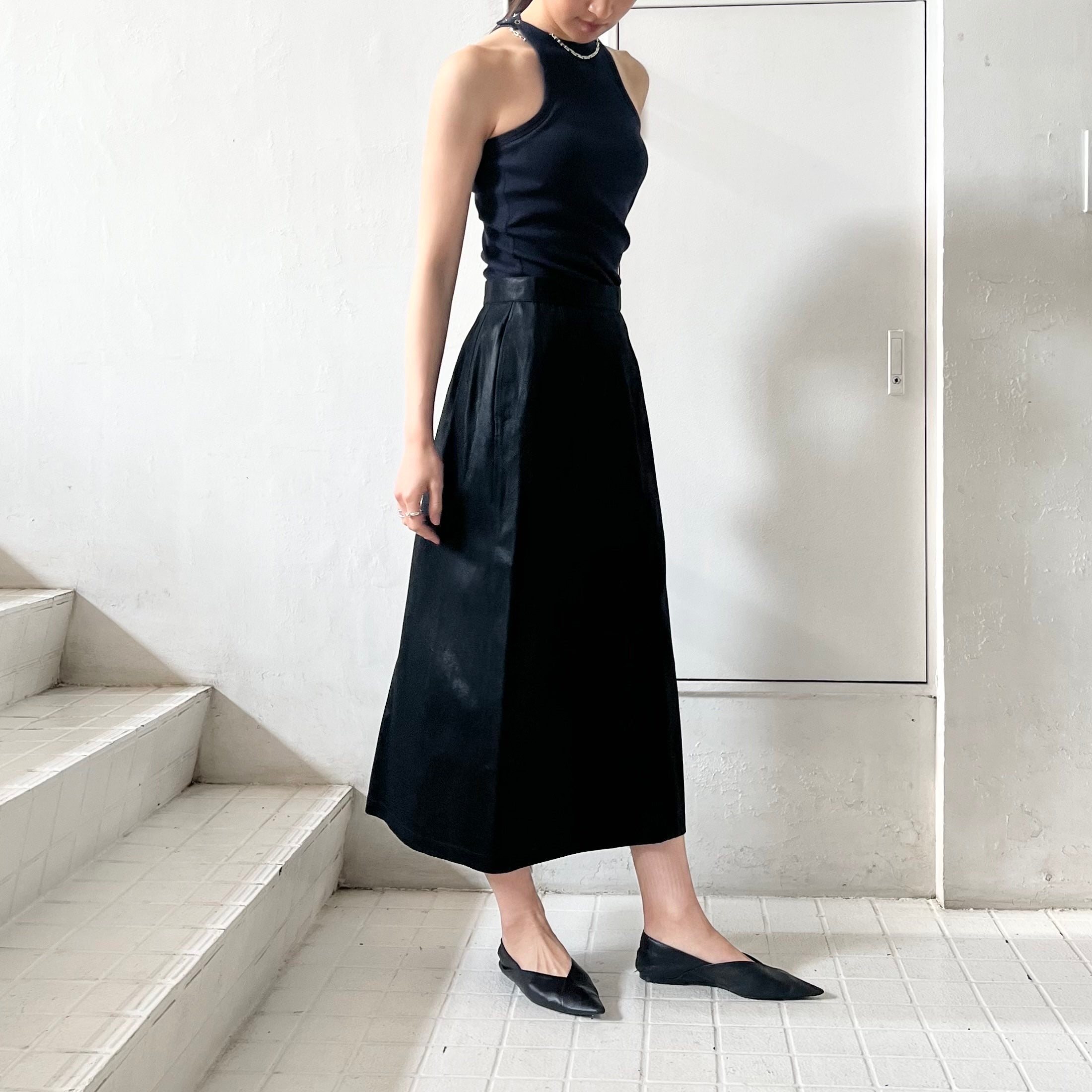 JUN MIKAMI】 アメリカンスリーブタンクトップ / ブラックホイル