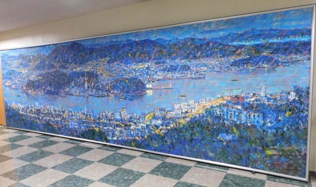 画家 中西繁先生より絵画「尾道夕景」を寄贈していただきました | 医師