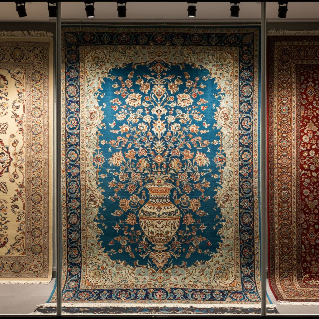 シルク100％ ペルシャ絨毯｜最高級の光沢と細密織り – ギャッベ