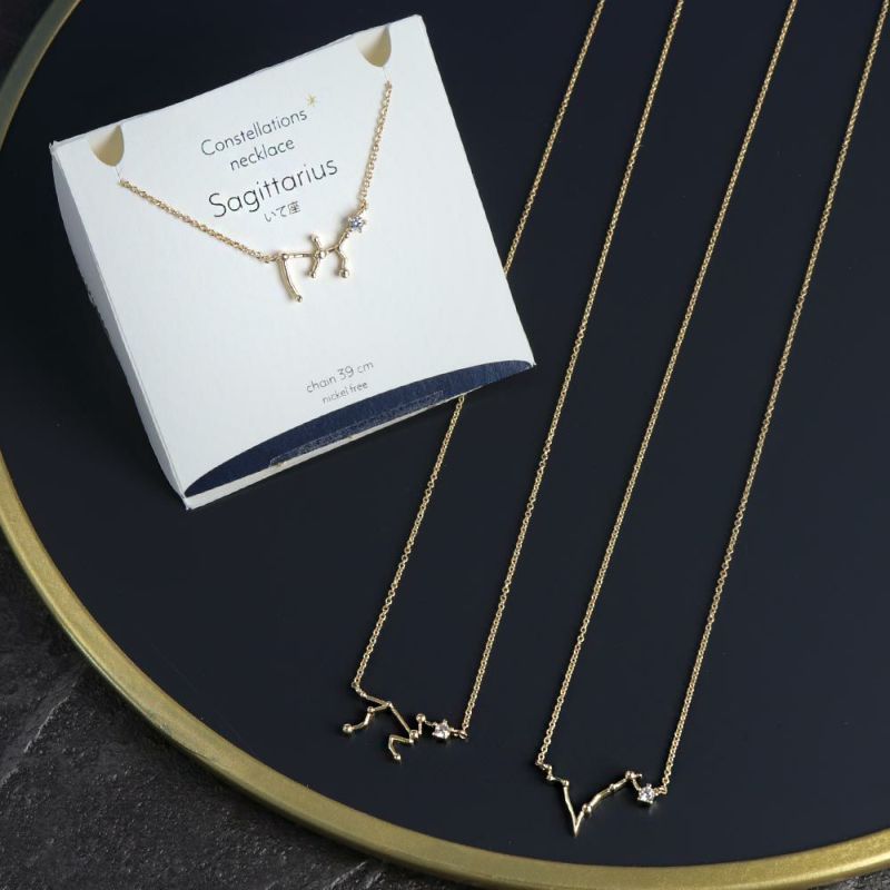 ネックレス ニッケルフリー 12星座 キュービックジルコニア プチ