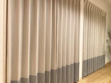 ボトムボーダーのツートンカラー | アトリエ悠｜カーテン｜愛媛西条