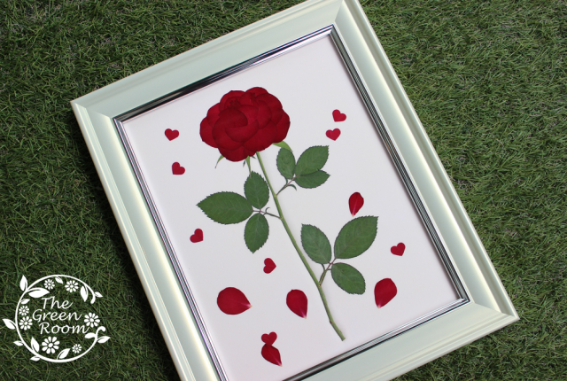 輝くパールホワイト額｜押し花ブーケ保存加工