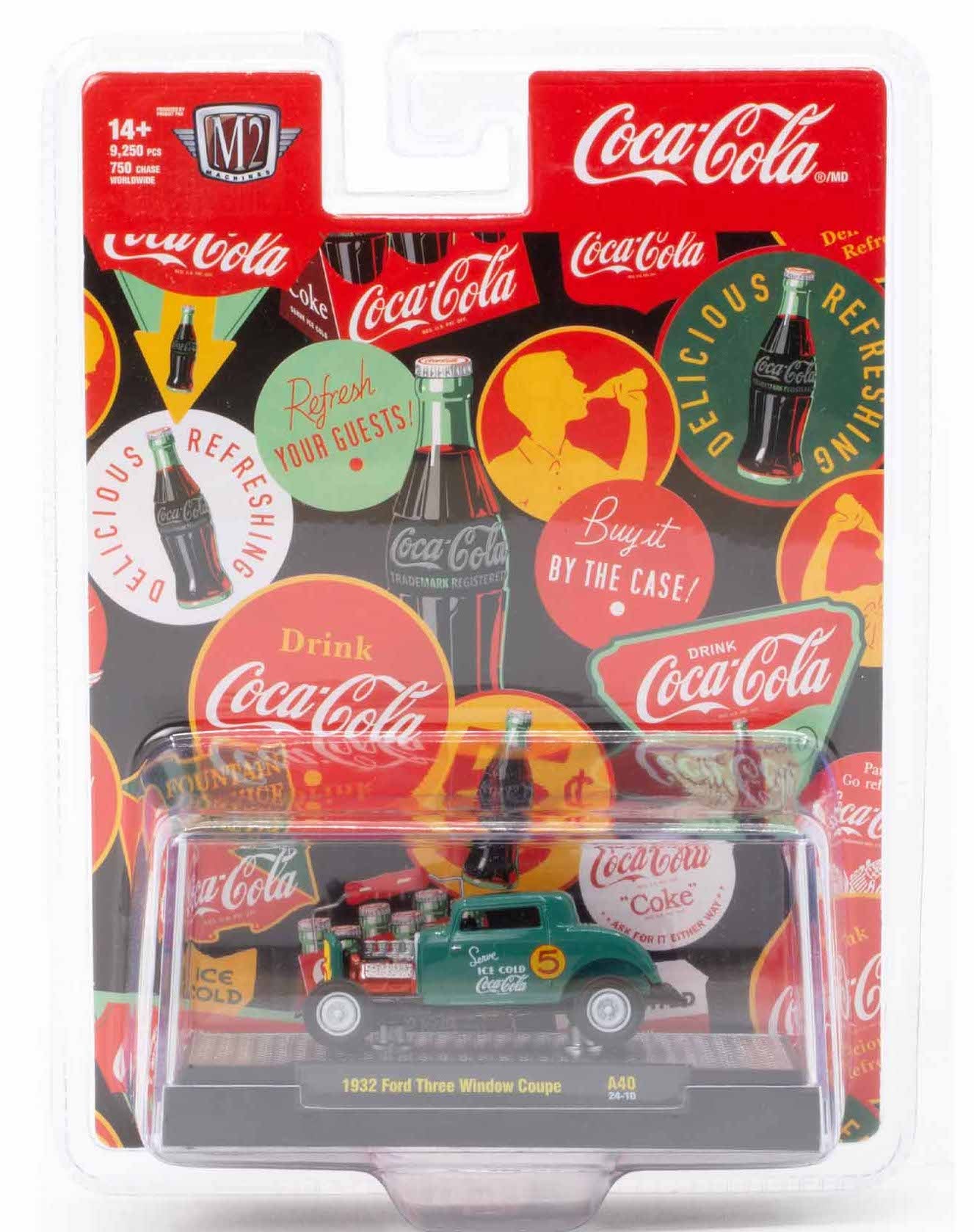 1932 Ford Three Window Coupe M2 Machines 1:64 Scale Coca-Cola Release