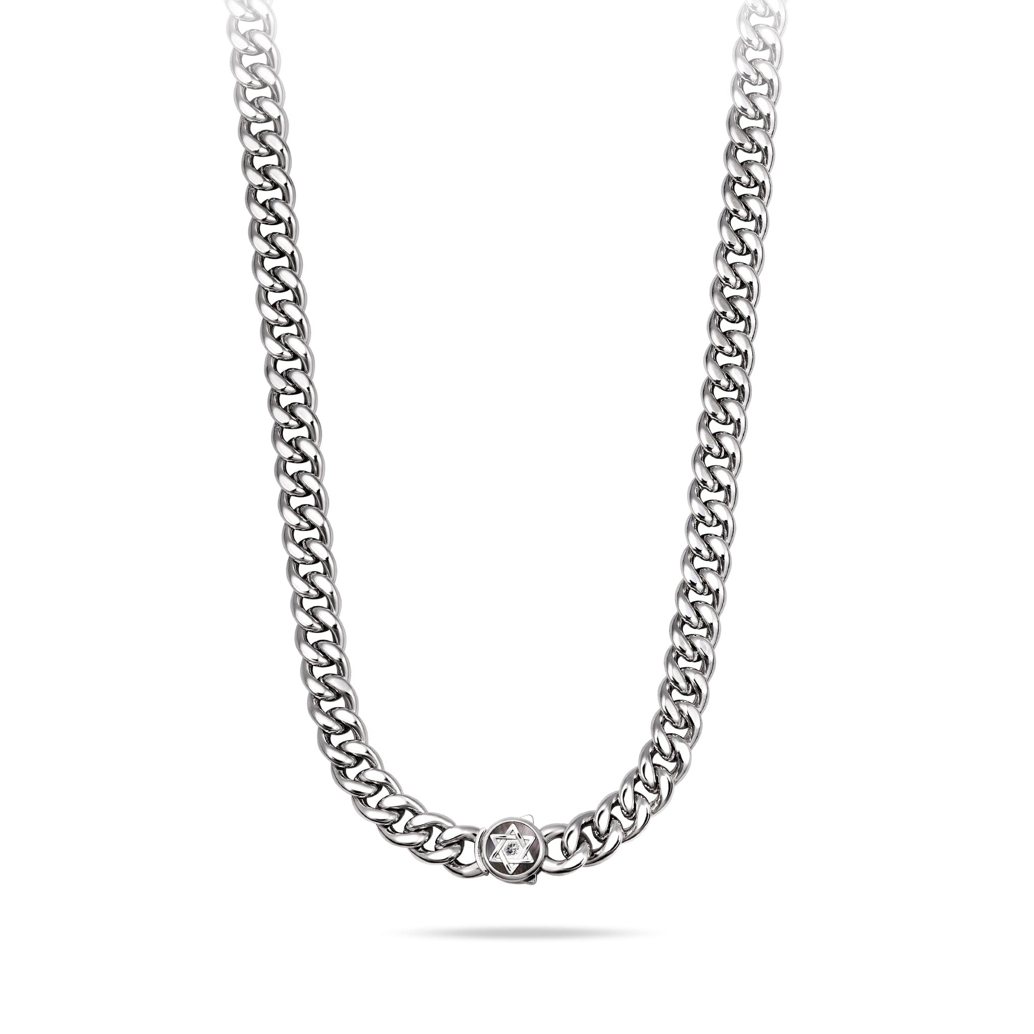 AWNL メンズ 黒蝶貝 シルバーチェーン ネックレス｜S925×18KGP｜50cm