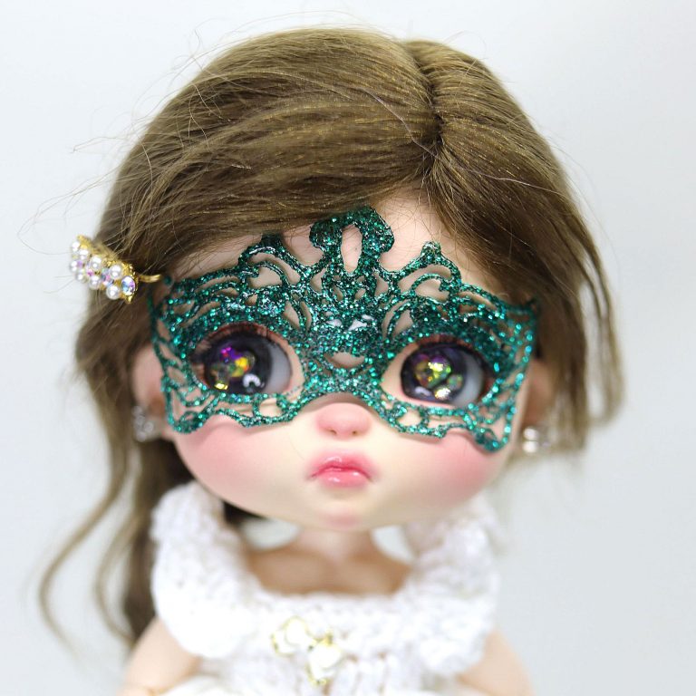 ドール用ヴェネチアンマスク マスカレードグリーン – AYODOLL