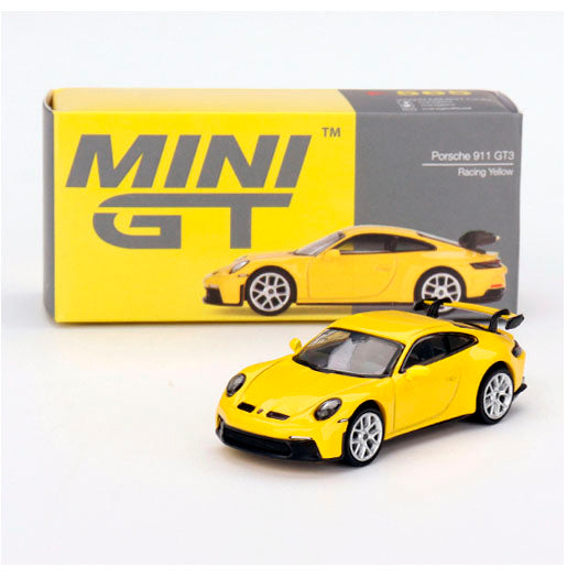 Mini GT Porsche 911 (992) GT3 Racing Yellow (565) (1:64) – AGR Models