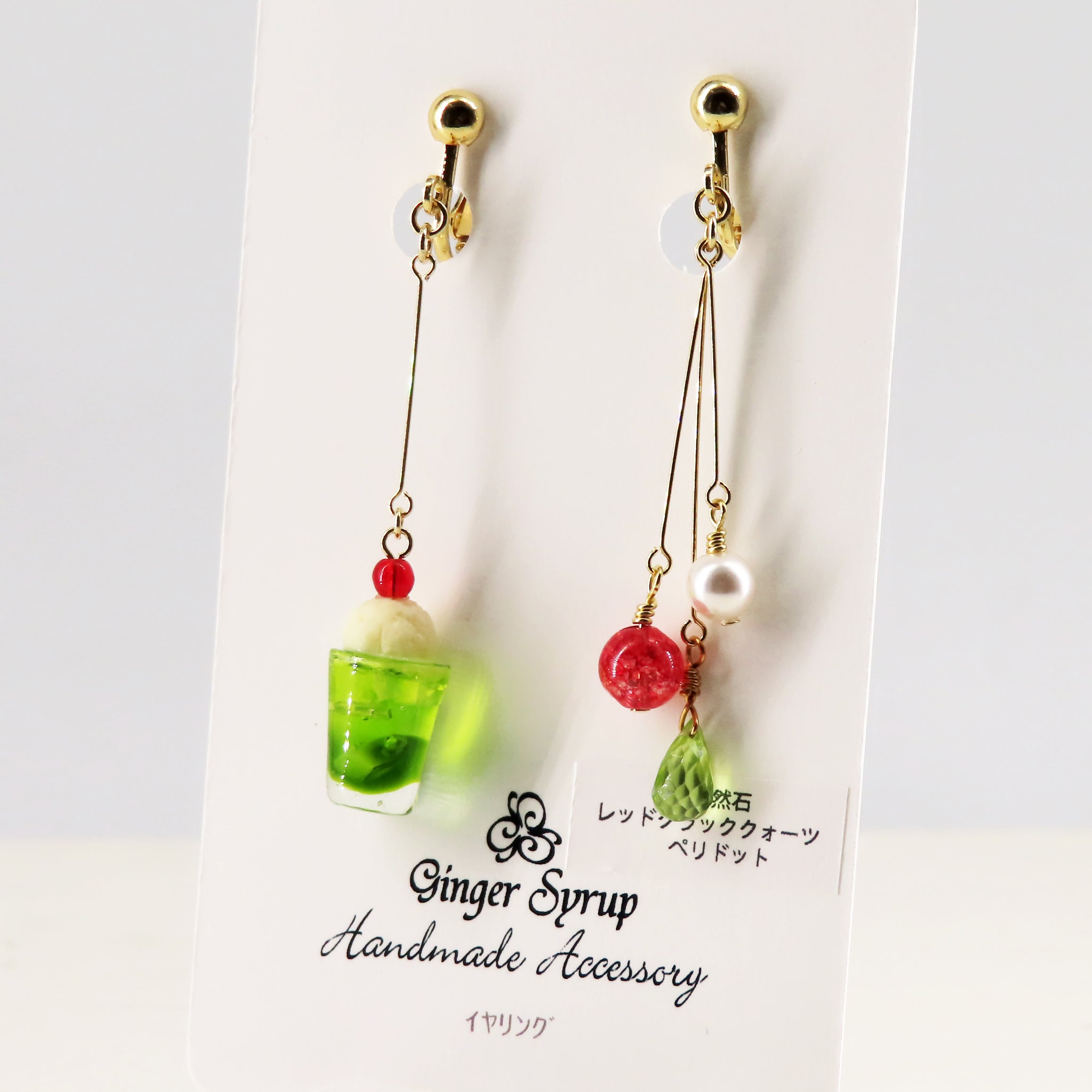 cream soda- melon イヤリング
