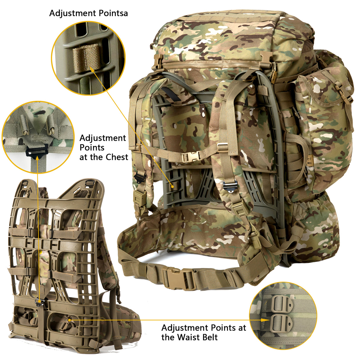 AKmax Assembly Rucksack Backpack Hydration Pack System with Frame and