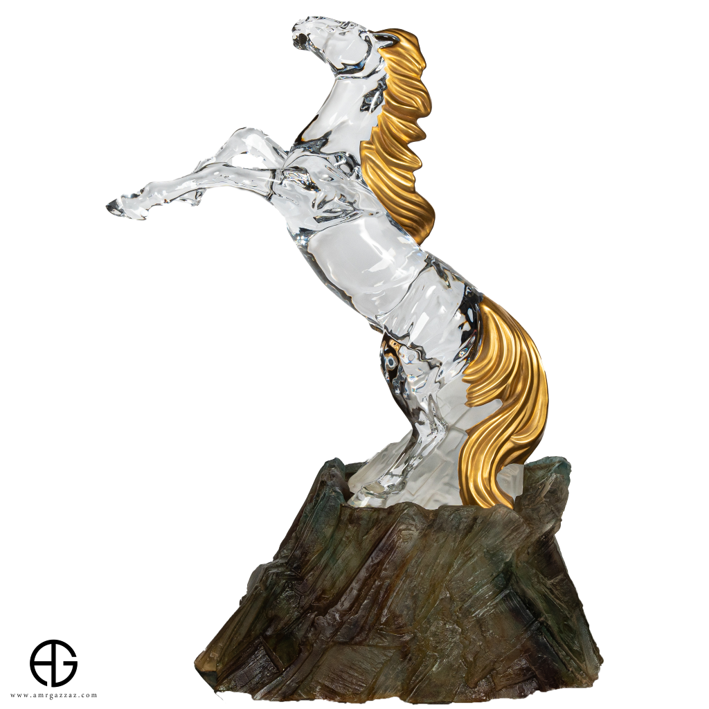Daum limited edition – Grand Crystal clear Horse - Amr Gazzaz Store