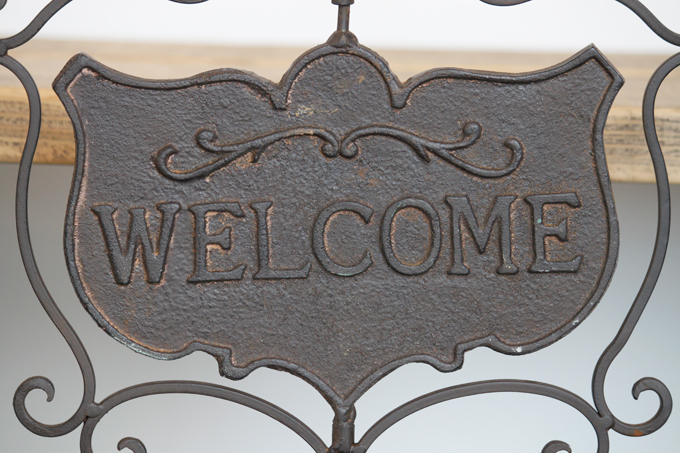 アイアン スタンド ウェルカムボード アンティークでレトロ 玄関や