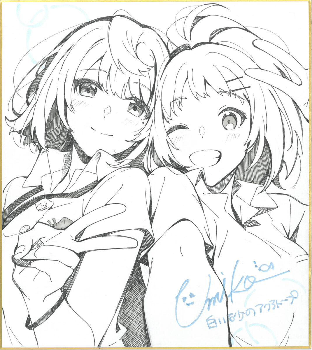 キャラクター原案・U35先生よりコメント&描き下ろしイラスト色紙到着