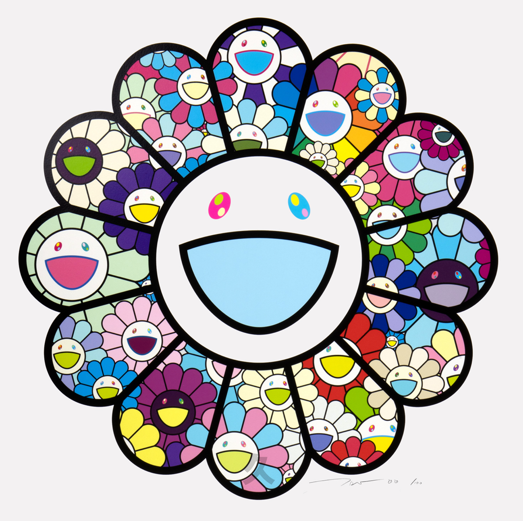 Takashi Murakami 村上隆版畫Art Prints: Pastel colored flowers