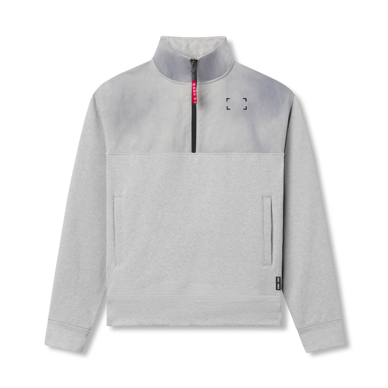 0903. Tech-Terry™ Paneled Quarter Zip - Heather Grey 