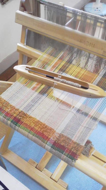 新品 【手作り】 【世界に1つだけ】の さをり織りのれん 【2点】 新品