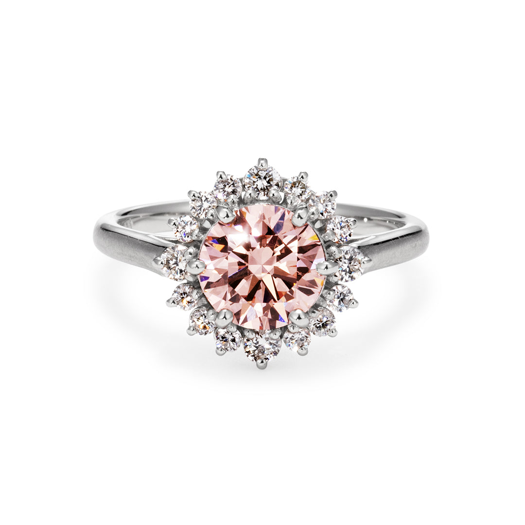 ピンクダイヤモンド(ラボグロウン) K18/PTリング・フロレゾン