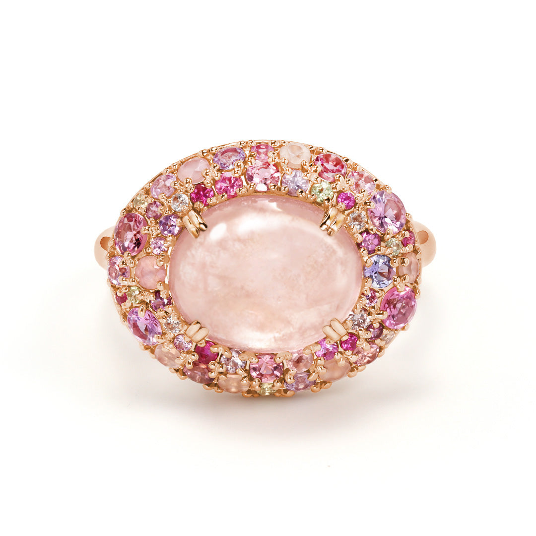 店舗限定】モルガナイト K18ピンクゴールドリング・サクラブーケ