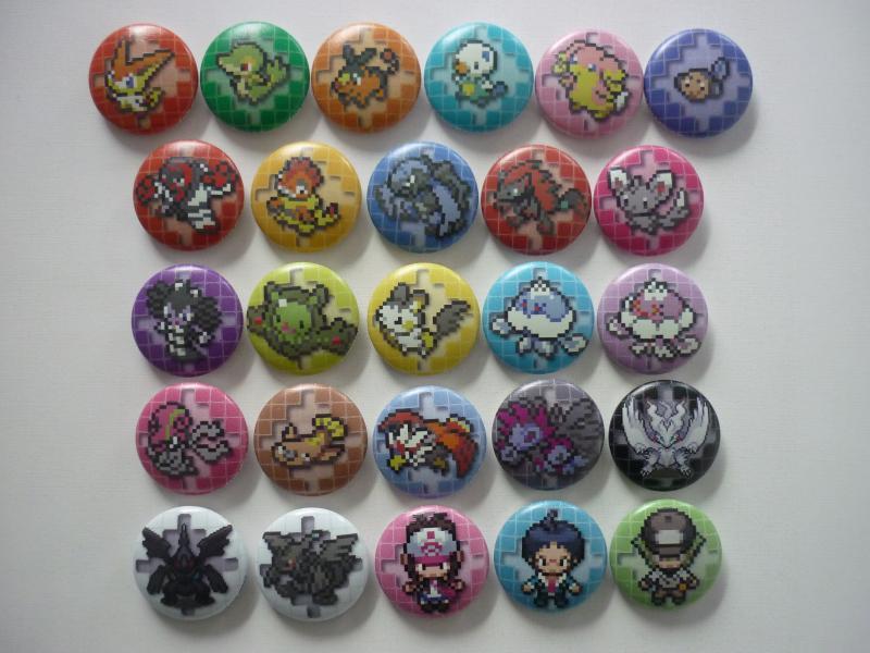 ぽけもん☆かふぇ コレクタブル缶バッジ ゲームドット BW