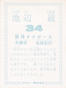 カルビーカード研究所 1978年・池辺 巌(阪神)