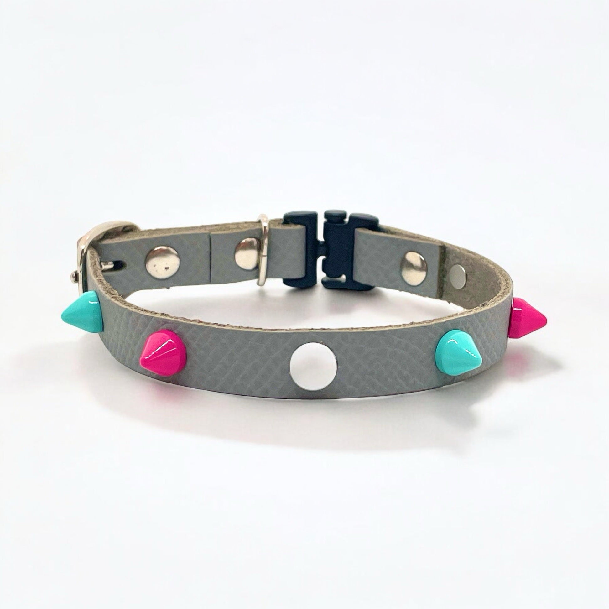 スタッズ首輪 |カラフル | 本革 おしゃれな猫首輪 – bluege.jp