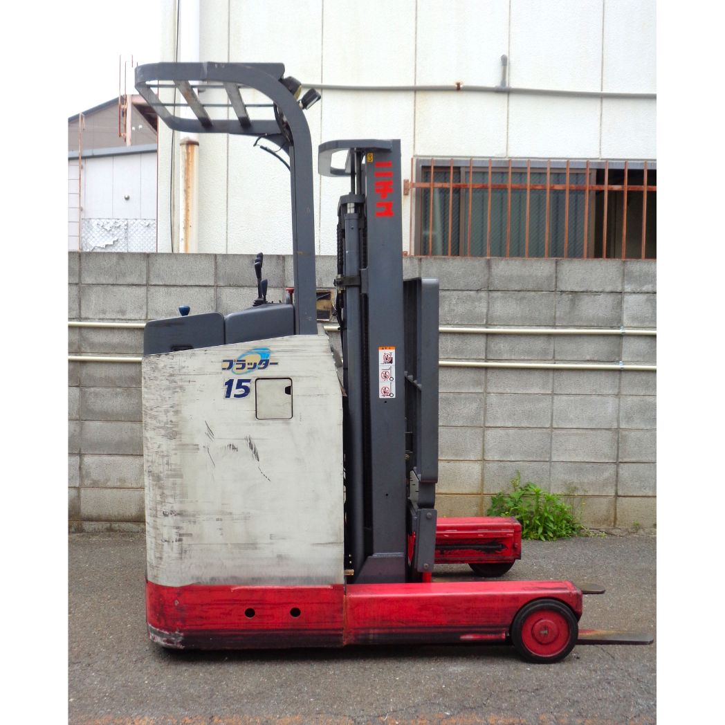 中古 リーチフォークリフト バッテリー式 ニチユ FBRM15-75-300 – ぼん
